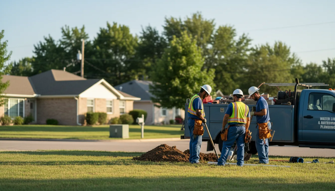 Residential water line and bathroom plumbing service in Moulton, TX